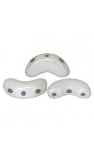 Les perles par Puca® Arcos beads Opaque white ceramic look 03000/14400